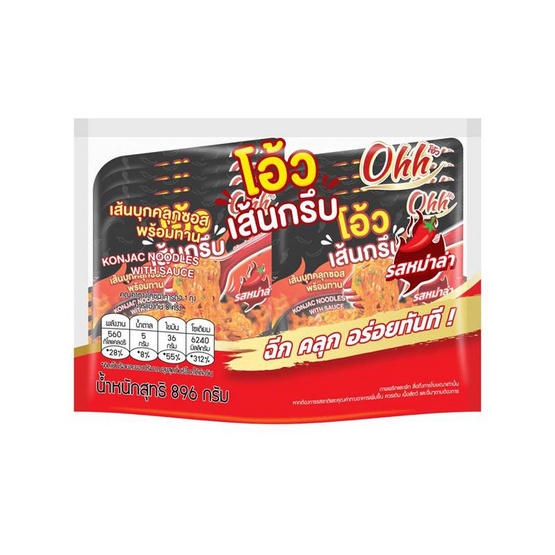 โอ้ว เส้นกรึบปรุงรสซอสหม่าล่า 112 กรัม (แพ็ก 8 ชิ้น)