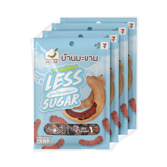 บ้านมะขาม มะขามปรุงรส สูตรน้ำตาลน้อยกว่า 75 กรัม (แพ็ก 4 ชิ้น)