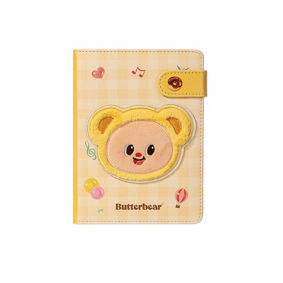 Deli สมุดโน้ตปกหนัง ปักลาย Butterbear