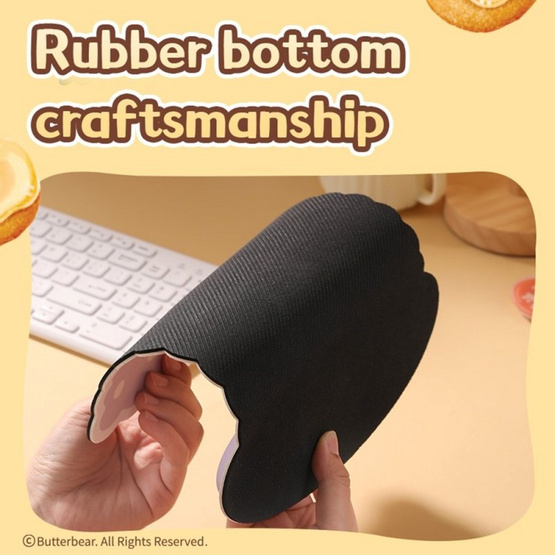 Deli แผ่นรองเม้าส์ พร้อมโฟมพักข้อมือ ลาย Hippy