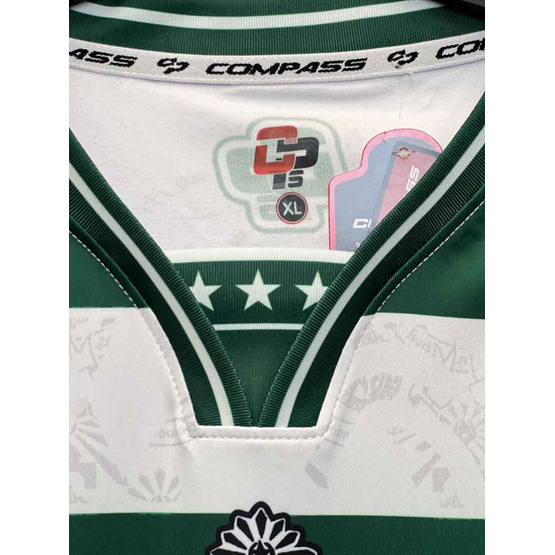 เสื้อฟุตบอลหมอนทองวิทยา สีเขียว-ขาว เบอร์ 6