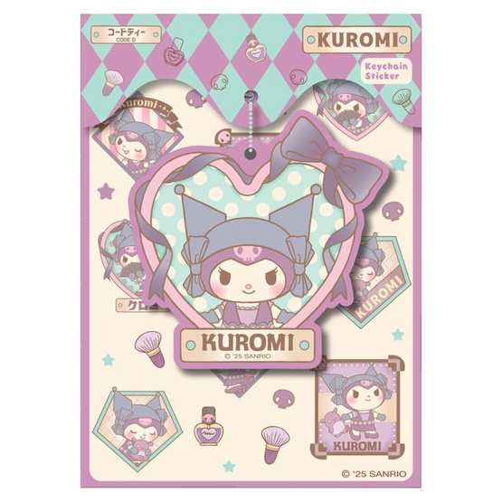 CODE:D Keychain Sticker ชุดสติกเกอร์+พวงกุญแจ Sanrio คละลาย (แพ็ก 4 ชุด)