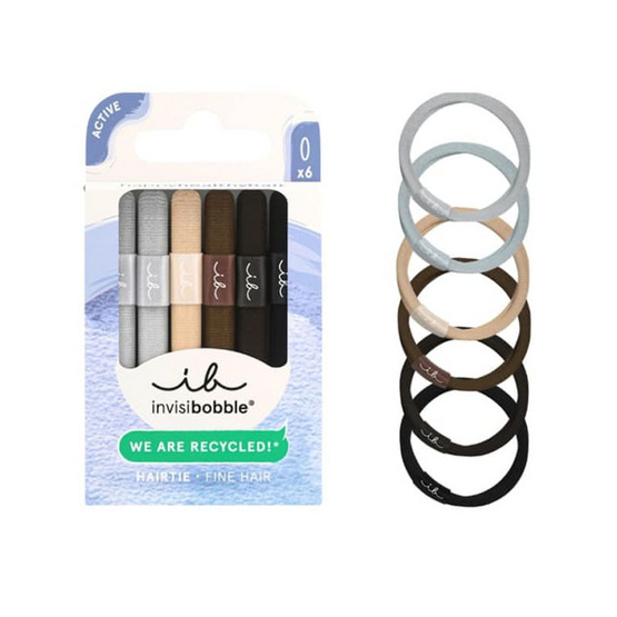 INVISIBOBBLE ยางรัดผม HAIRTIE Thin Ecotie สี Mocha  6pc