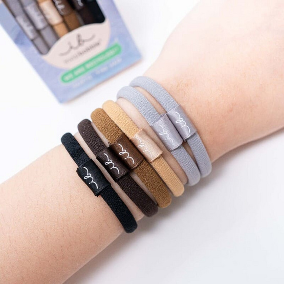 INVISIBOBBLE ยางรัดผม HAIRTIE Thin Ecotie สี Mocha  6pc