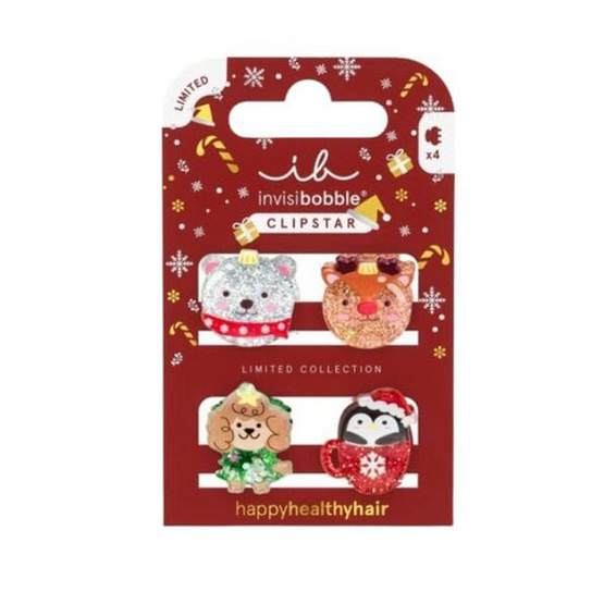INVISIBOBBLE CLIPSTAR KIDS Cozy Snowy Friends 4pc