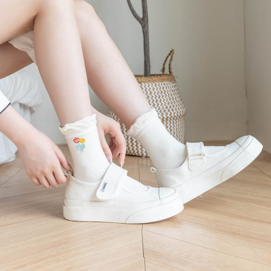 Fashion sock ถุงเท้าลาย cherry+BEAR NO.C145 (5ลาย/10คู่)