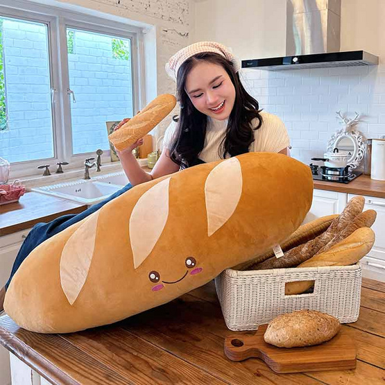 OPORTOYS หมอนตุ๊กตาขนมปังบาแก็ต Baguette 90ซม. (35นิ้ว)