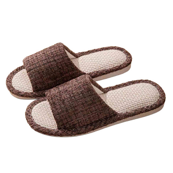 Chiranatda รองเท้าแตะลินินใส่ในบ้าน