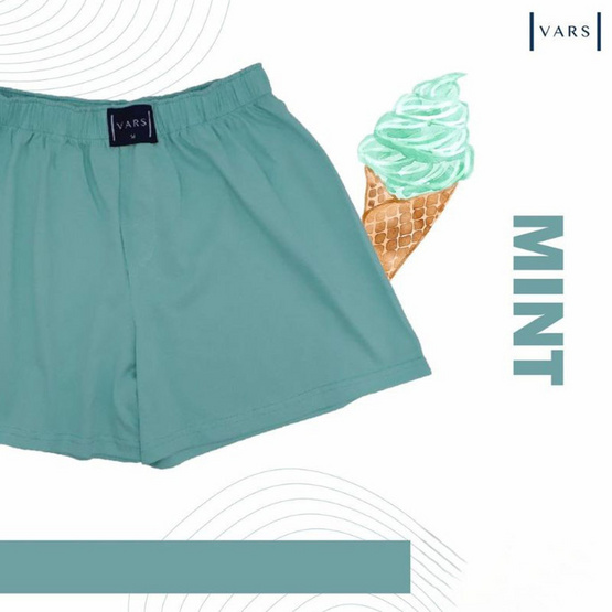 VARS กางเกงบ๊อกเซอร์ ผ้าคอตตอน 100% รุ่น Candy สี Mint