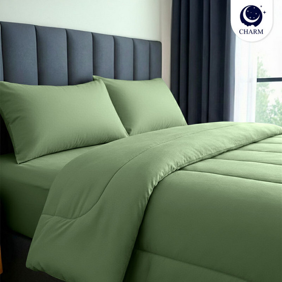 CHARM ชุดเครื่องนอน รุ่น Classic ผ้าซาติน สี Sage Green