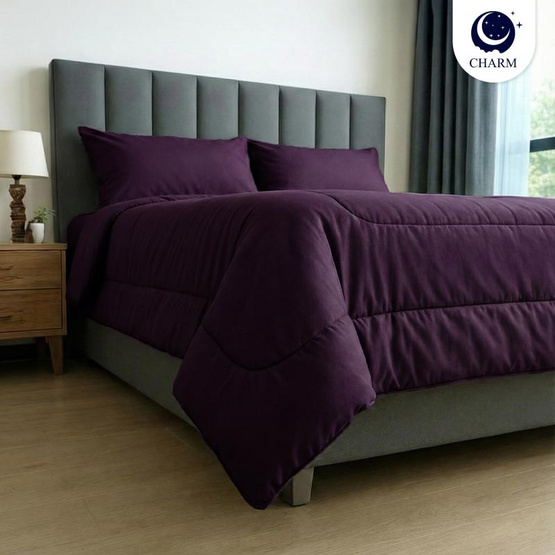 CHARM ชุดเครื่องนอน รุ่น Classic ผ้าซาติน สี Royal Purple
