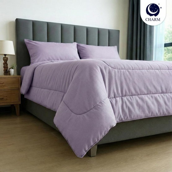 CHARM ชุดเครื่องนอน รุ่น Classic ผ้าซาติน สี Lavender