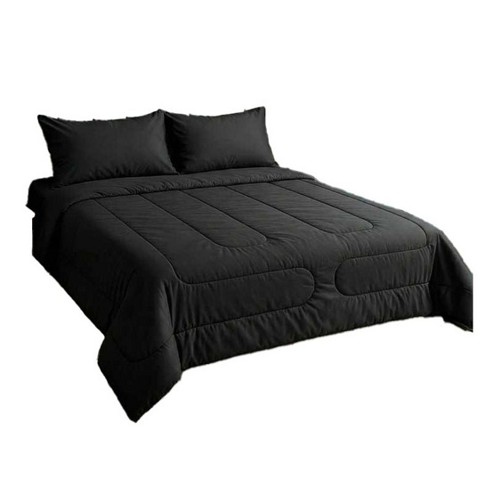CHARM ชุดเครื่องนอน รุ่น Classic ผ้าซาติน สี Jet Black