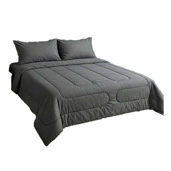 CHARM ชุดเครื่องนอน รุ่น Classic ผ้าซาติน สี Dark Gray