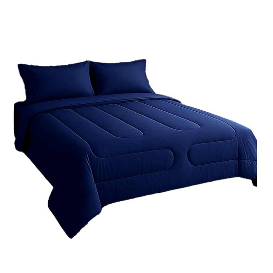 CHARM ชุดเครื่องนอน รุ่น Classic ผ้าซาติน สี Navy Blue