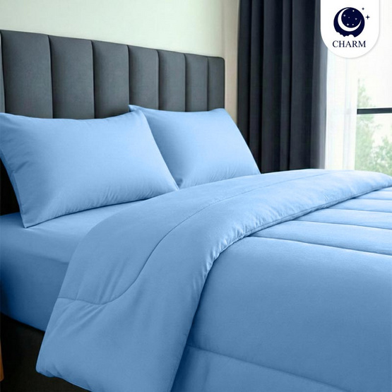 CHARM ชุดเครื่องนอน รุ่น Classic ผ้าซาติน สี Ocean Blue