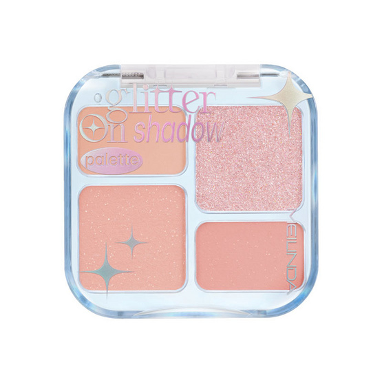 Meilinda พาเลทอายแชโดว์ Glitter On Shadow Palette 6.8 กรัม
