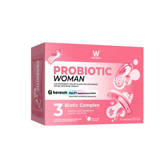 (วิงค์ไวท์) โพรไบโอติก พลัส กลิ่นสตรอเบอร์รี่โยเกิร์ต