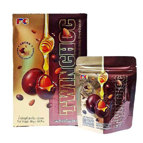 ทวินช็อค ช็อกโกแลตฮันนี่อัลมอนด์ 30 กรัม (กล่อง 10 ชิ้น)