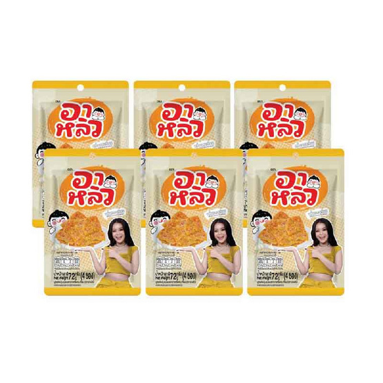 อาหลิว บุกแผ่นปรุงรสซอสงาขาว กลิ่นกระเทียม 72 กรัม (แพ็ก 6 ชิ้น)