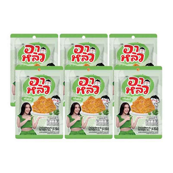 อาหลิว บุกแผ่นปรุงรสซอสงาขาว กลิ่นผักชี 72 กรัม (แพ็ก 6 ชิ้น)