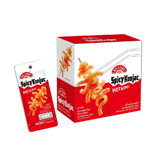 เว่ยหลง บุกแซ่บปรุงรสเผ็ดร้อน 20 กรัม (แพ็ก 20 ชิ้น)