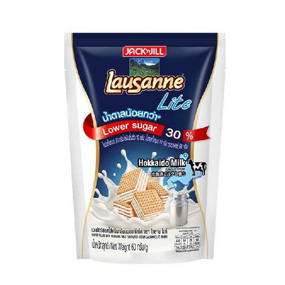 โลซานไลท์ เวเฟอร์กลิ่นนมฮอกไกโด 60 กรัม (แพ็ก 6 ชิ้น)