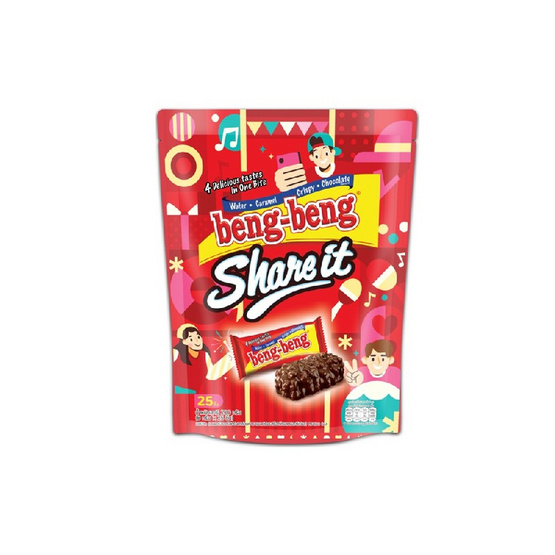 เบงเบงแชร์อิท เวเฟอร์เคลือบรสช็อกโกแลต 200 กรัม