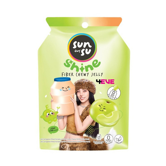 สั่งจอง ซันซุไชน์ เยลลี่ผสมบุกไฟเบอร์มะขาม & นมเปรี้ยว 80 กรัม (แพ็ก 6 ชิ้น)