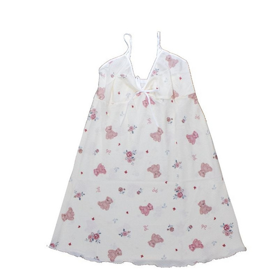 Bra Studio Setชุดนอนกระโปรงพร้อมเสื้อคลุม ลายน้องหมีวินเทจ