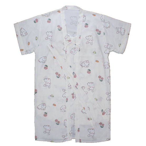 Bra Studio Setชุดนอนกระโปรงพร้อมเสื้อคลุม ลายน้องกระต่ายดอกไม้