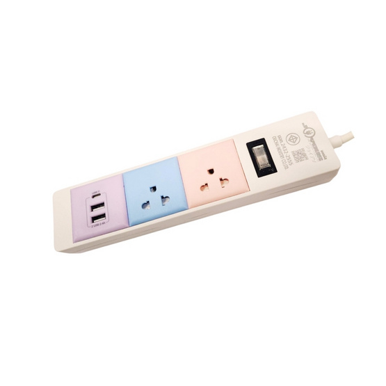 Joyous ปลั๊กไฟ 2ช่อง 1สวิทซ์ 2เมตร USB (1แถม1)