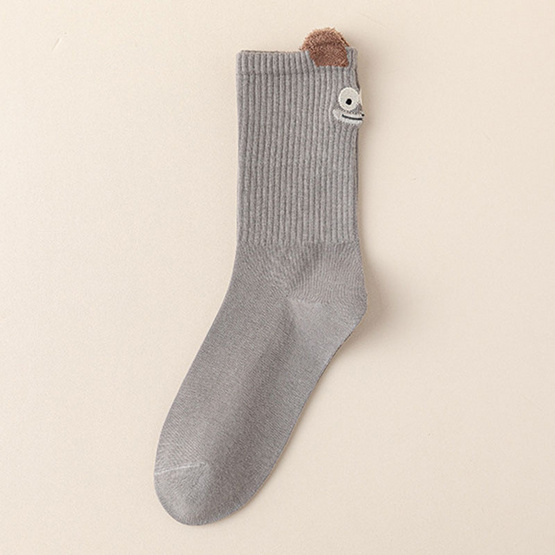 CC SOCK ถุงเท้าข้อยาวหน้ายิ้ม LSMILE (แพ็ก 5 คู่)