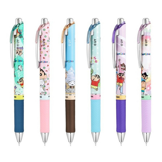Pentel ปากกา ENERGEL 0.5 มม. SHINCHAN ด้ามคละลาย (แพ็ก 3 ด้าม)
