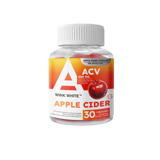 Wink White แอปเปิ้ล ไซเดอร์ วิเนการ์ พลัส บรรจุ 30 แคปซูล