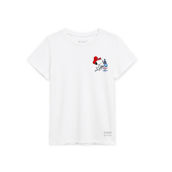 GQ Easy จีคิว อีซี่ เสื้อสนูปปี้ สีขาว ทรงผู้หญิง พอดีตัว