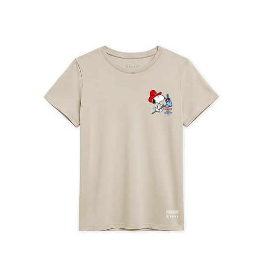 GQ Easy จีคิว อีซี่ เสื้อสนูปปี้ สีเบจ ทรงผู้หญิง พอดีตัว