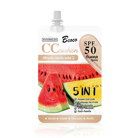 Bcoco ซีซีคุชชั่น CC Cushion Plus SPF PA+++ No.0 10มล. (6ซอง)