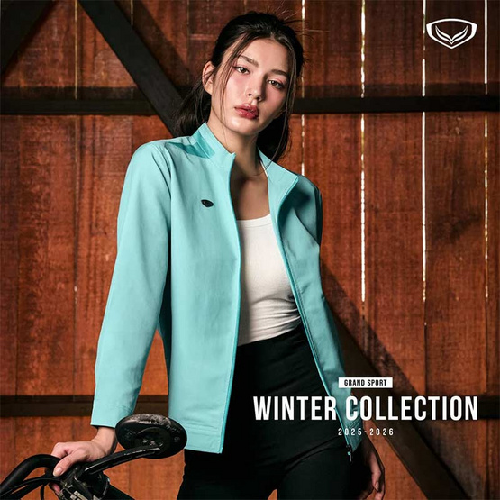 GRAND SPORT เสื้อแจ็คเก็ตตัดต่อบ่า 2025 สีฟ้า รุ่น 030004