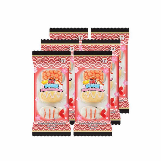 โอเค มาร์ชแมลโลซูชิกลิ่นผลไม้รวม 42 กรัม (กล่อง 6 ชิ้น)