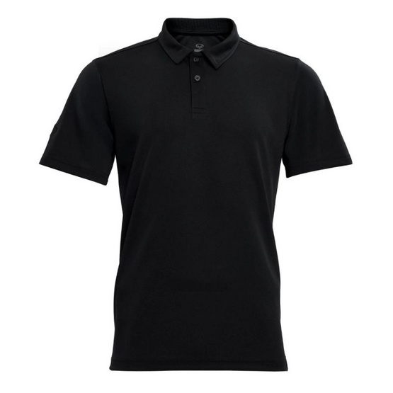 GRAND SPORT เสื้อคอปกสีล้วน สีดำ รุ้น 012112