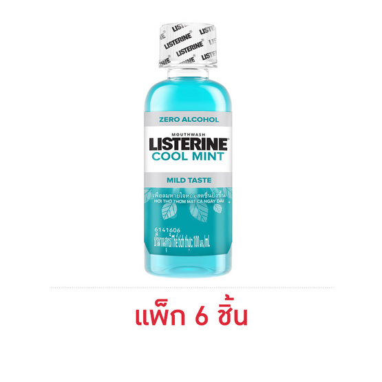 ลิสเตอรีน น้ำยาบ้วนปาก คูลมินต์ ซีโร่ 100 มล. (แพ็ก 6 ชิ้น)