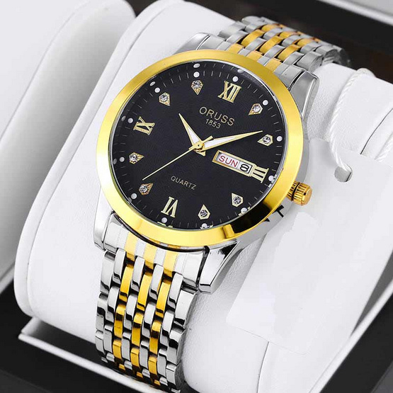 ORUSS นาฬิกาข้อมือ รุ่น OR137-GO/BK