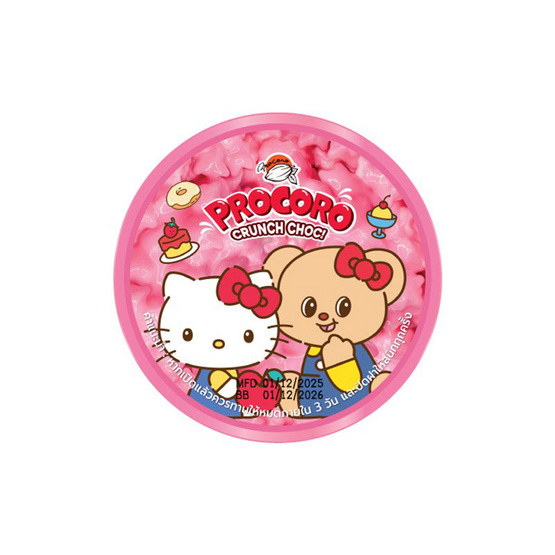 โปรโกโร่ครั้นช็อก สตรอเบอร์รี่บัตเตอแบร์คิตตี้เลิฟ 45 กรัม (แพ็ก 3 ชิ้น)