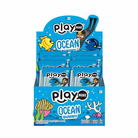 เพลย์มอร์ กัมมี่ฟิช 30 กรัม (กล่อง 8 ชิ้น)