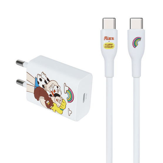 Rizz Fluffy TypeCtoC ChargerSet รุ่น WCC-01