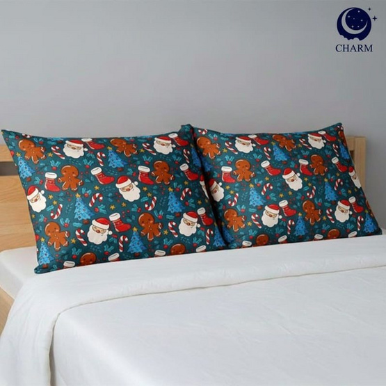 Charm หมอนหนุนเเพ็คคู่ Christmas gift 17x27