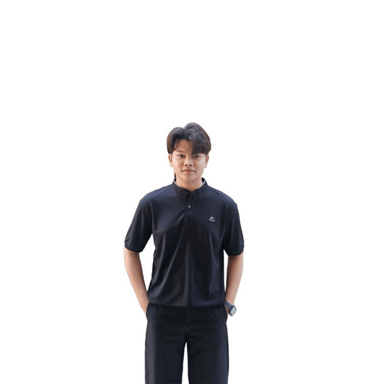 CP ALL เสื้อโปโลคอจีนชายสีดำ