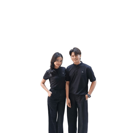 CP ALL เสื้อโปโลคอจีนชายสีดำ