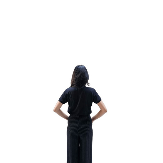 CP ALL เสื้อโปโลคอจีนหญิงสีดำ